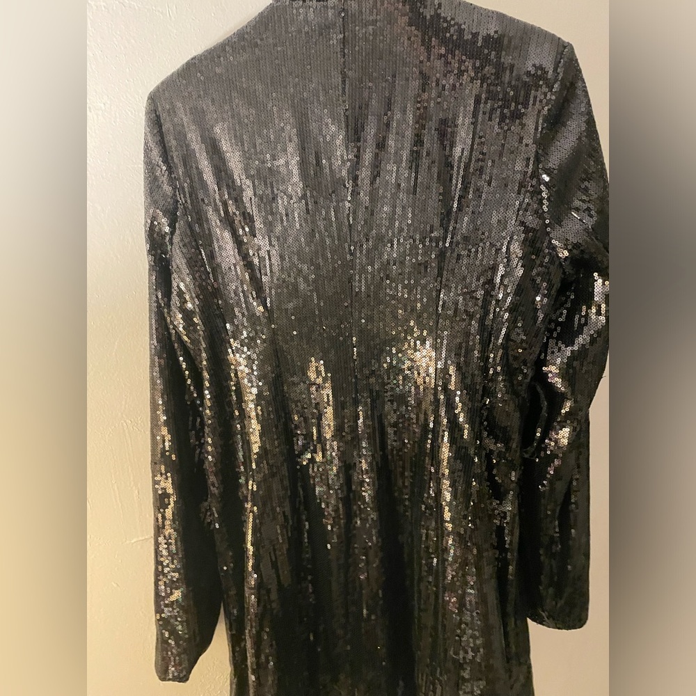 The black sequin blazer dress is a showstopper, perfect for any special occasion